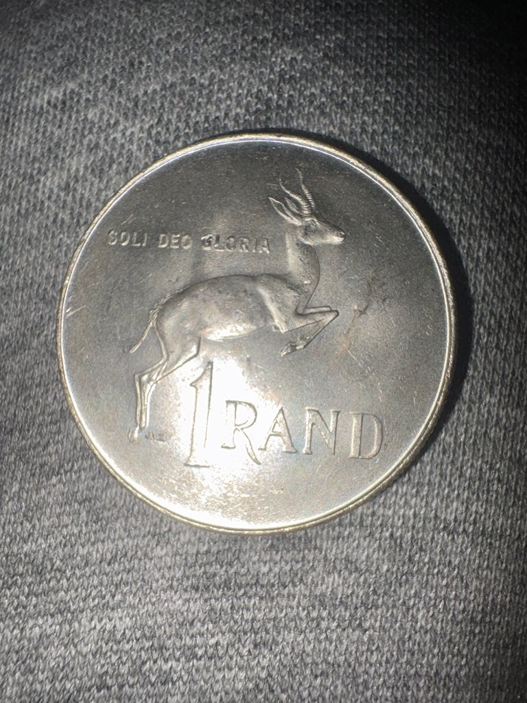 Zilveren 1 Rand Zuid-Afrika 1966 (Jan van Riebeeck), Ophalen of Verzenden, Zuid-Afrika, Losse munt, Zilver