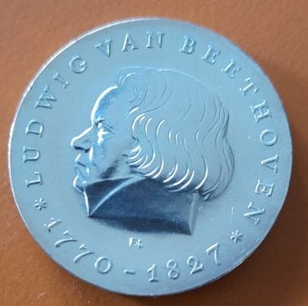 DDR Zilver 10 Mark 1970 | Beethoven, Verzenden, Duitsland, Losse munt, Zilver