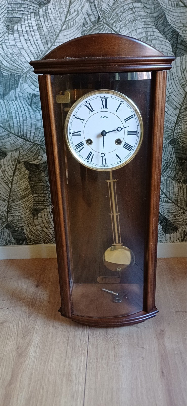 Wandklok AMS Hermle regulateur 141-031, Antiek en Kunst, Ophalen
