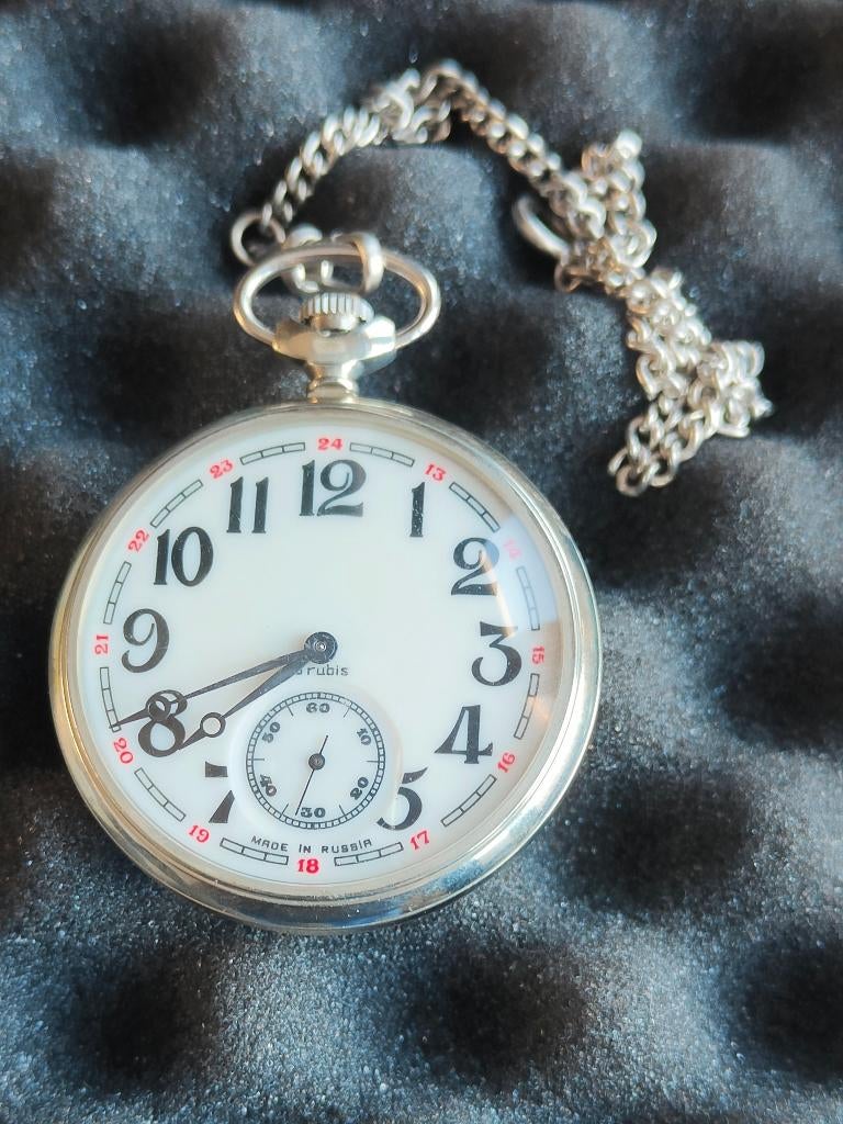 Molnija - USSR Russische heren zakhorloge- Motor, Antiek en Kunst, Ophalen of Verzenden
