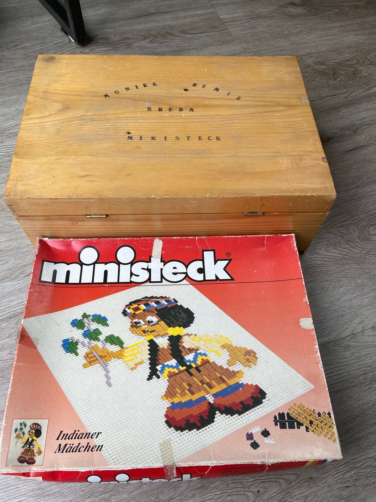 Grote Ministeck set met houten kist en veel onderdelen, Ophalen of Verzenden, Gebruikt, Box-set