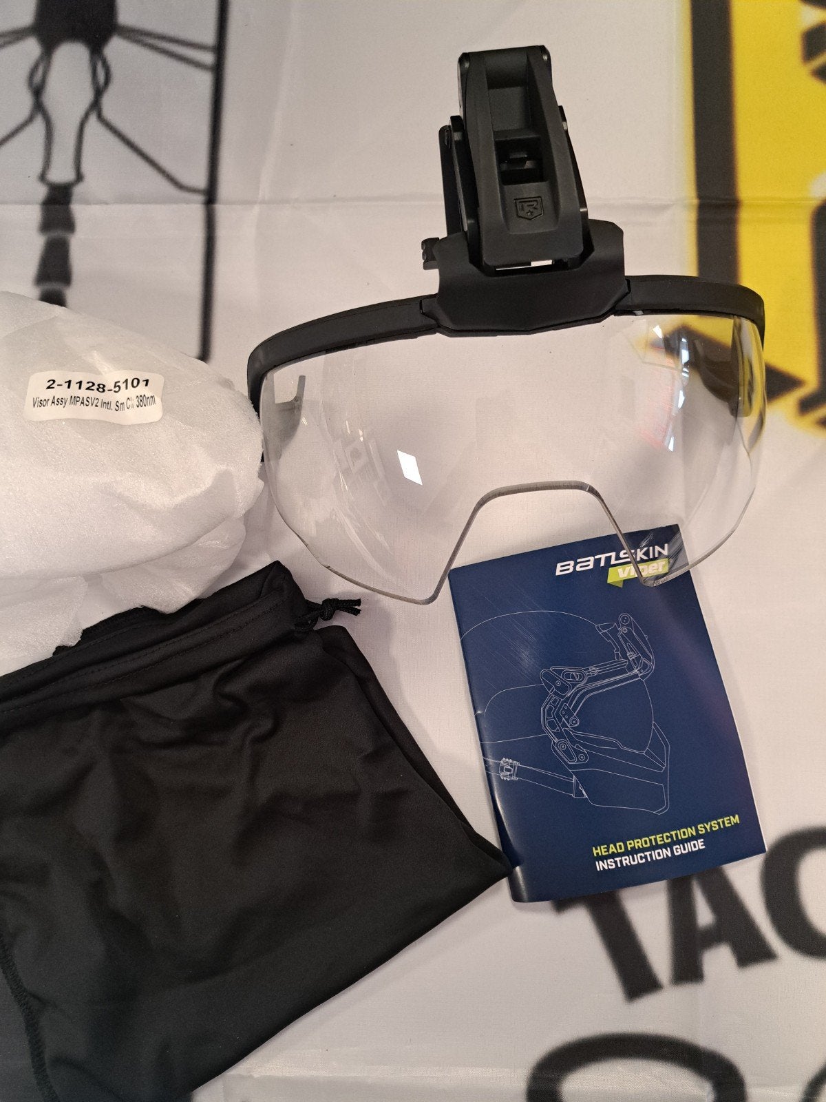 Galvion Caiman Batlskin Faceshield voor Wilcox L4 Shroud, Verzamelen, Ophalen of Verzenden, Amerika, Helm of Baret