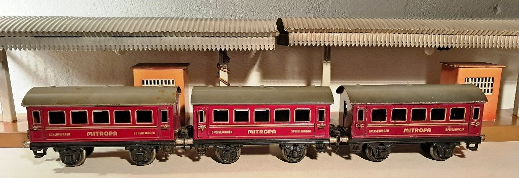 Marklin spoor 0, set mitropa slaapwagen 2x restaurant,, Ophalen of Verzenden