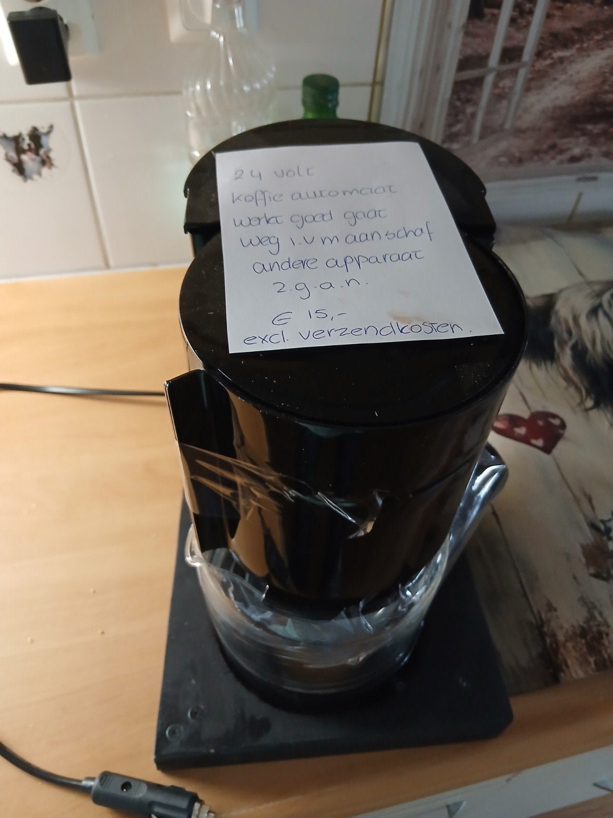 24 volt koffiezetapparaat - Zo goed als nieuw, Witgoed en Apparatuur, Koffiemachine, Gemalen koffie, Ophalen of Verzenden, Zo goed als nieuw