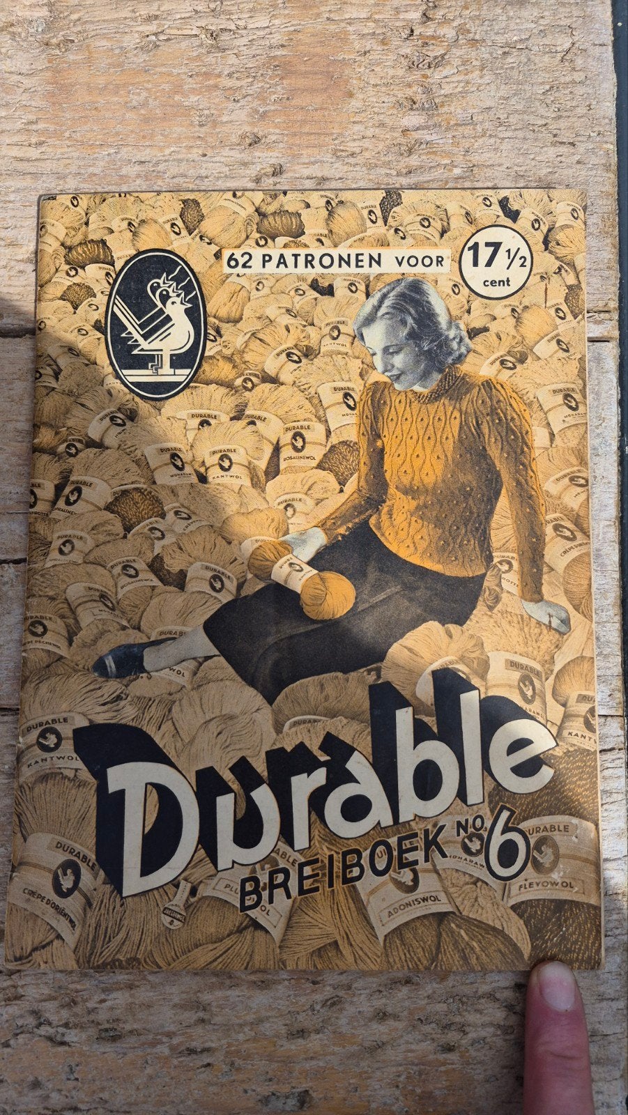 Vintage Durable Breiboek No. 6 - 62 Patronen, Ophalen of Verzenden