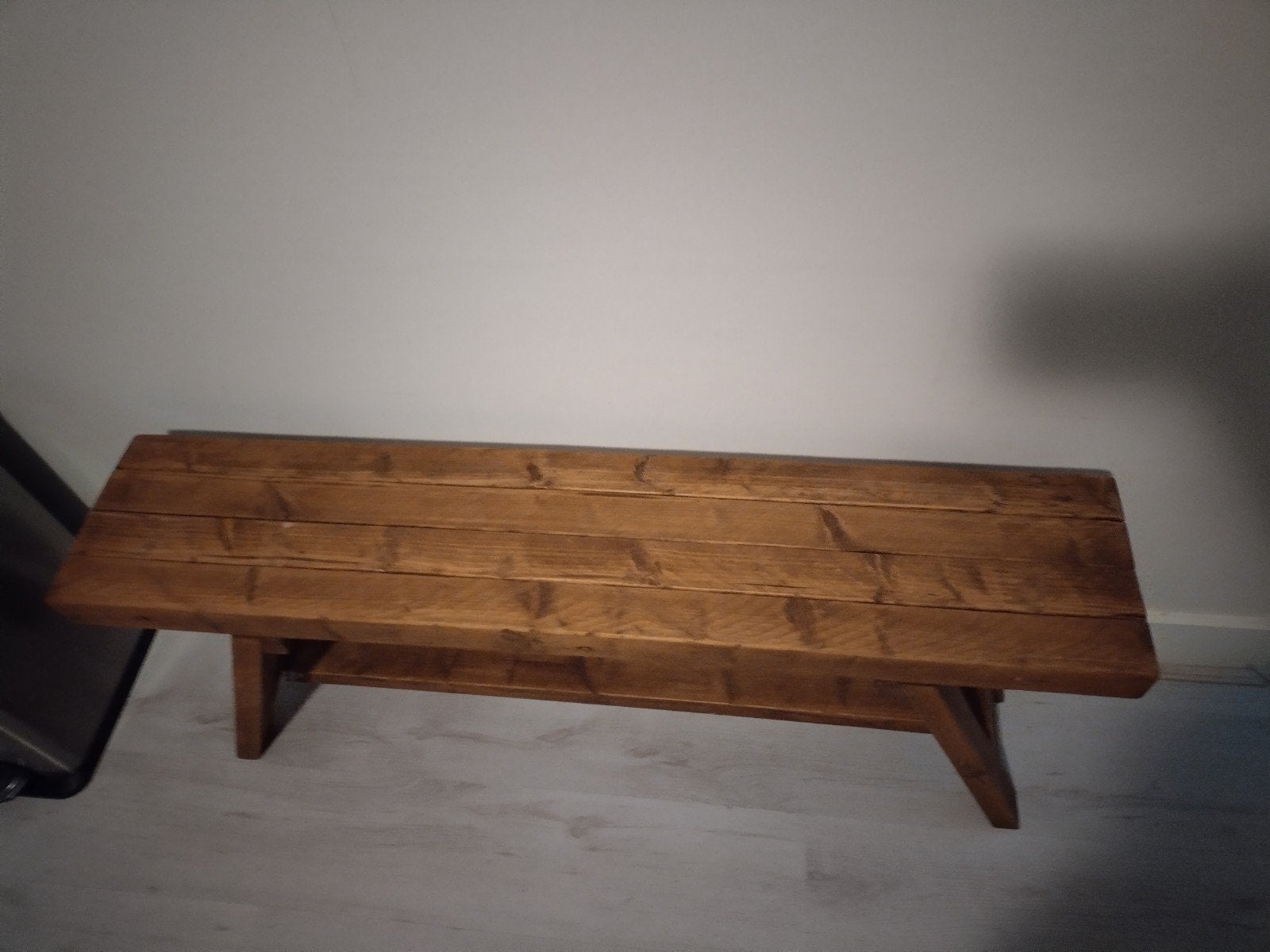 Mooi houten bankje voor decoratie - L115 D24 H50cm, Ophalen