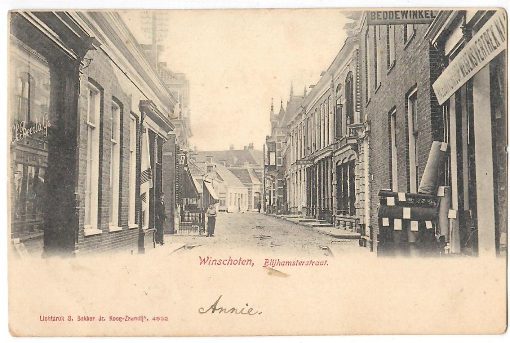 Winschoten - Blijhamsterstraat, Verzamelen, Ansichtkaarten | Nederland, Verzenden, Voor 1920, Gelopen, Groningen