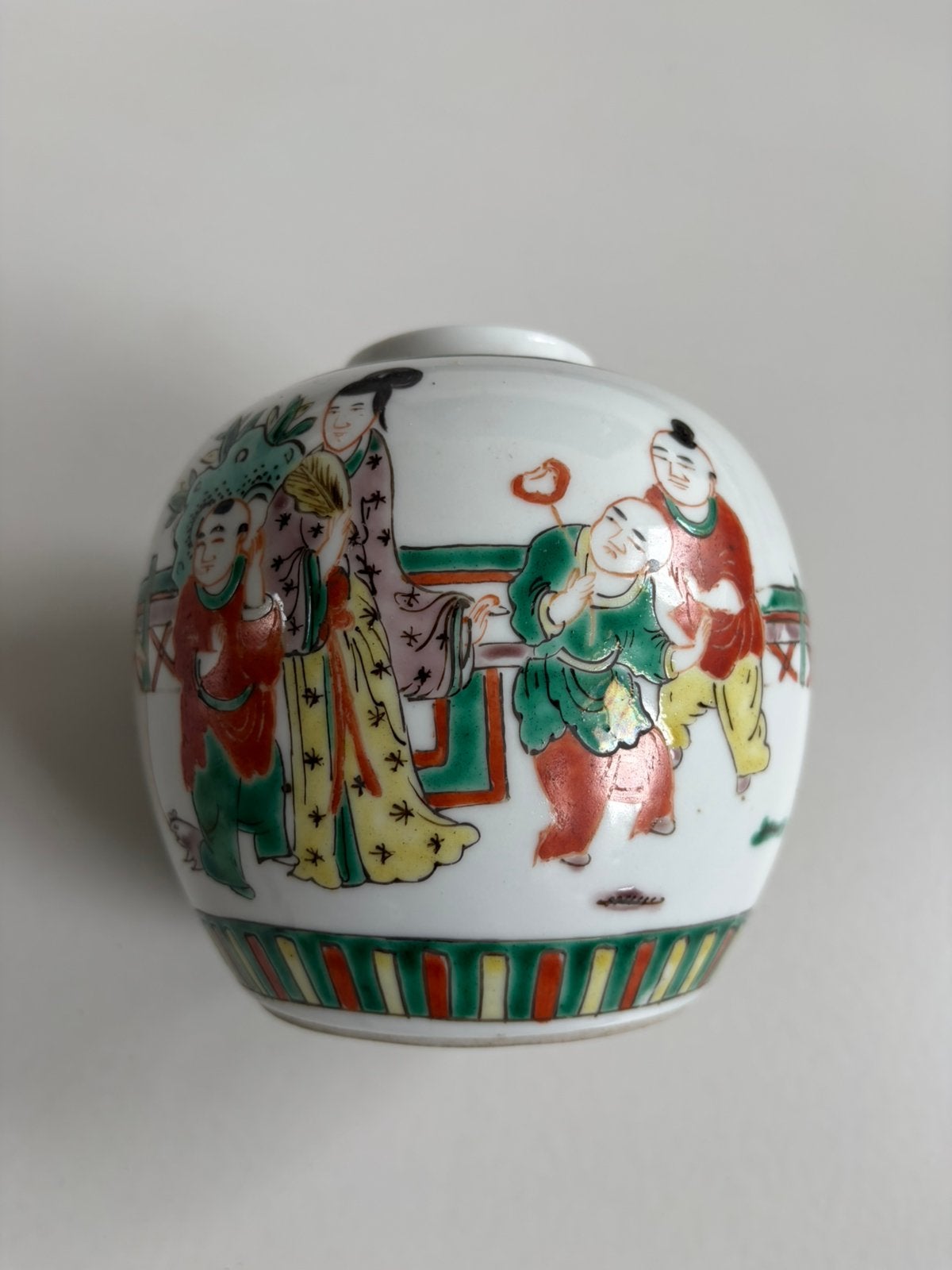 Chinese Famille Verte porcelain jar, Ophalen of Verzenden