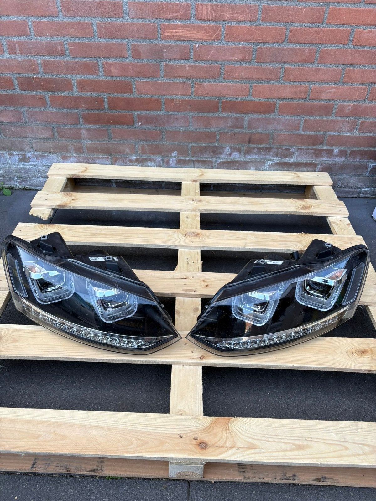 VW Polo 6R/6C U stijl koplampen, Auto-onderdelen, Verlichting, Ophalen, Gebruikt, Volkswagen