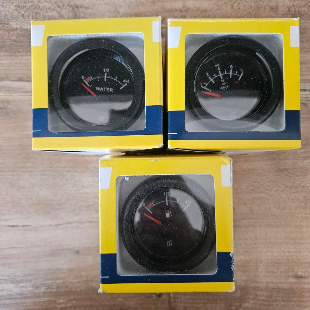 3 nieuwe vetus klokken meters, Ophalen of Verzenden, Nieuw, Motor en Techniek