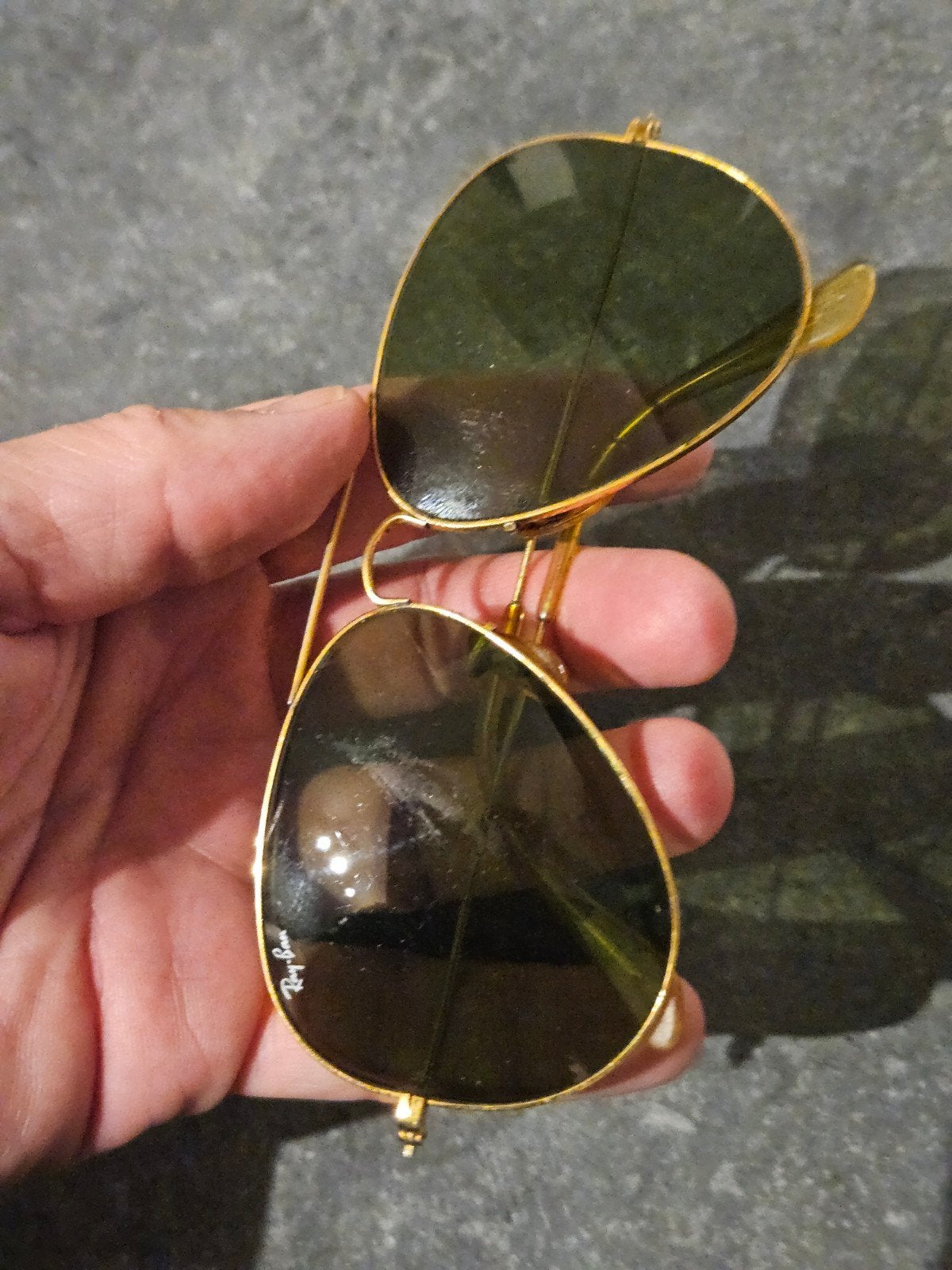 Vintage RayBan Ray-Ban Ray Ban zonnebril Aviator B&L USA, Gebruikt, Verzenden, Ray-Ban, Nvt