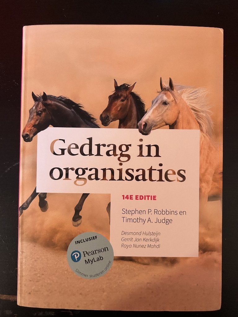 Gedrag in organisaties, Boeken, Pearson, Zo goed als nieuw, Alpha, HBO