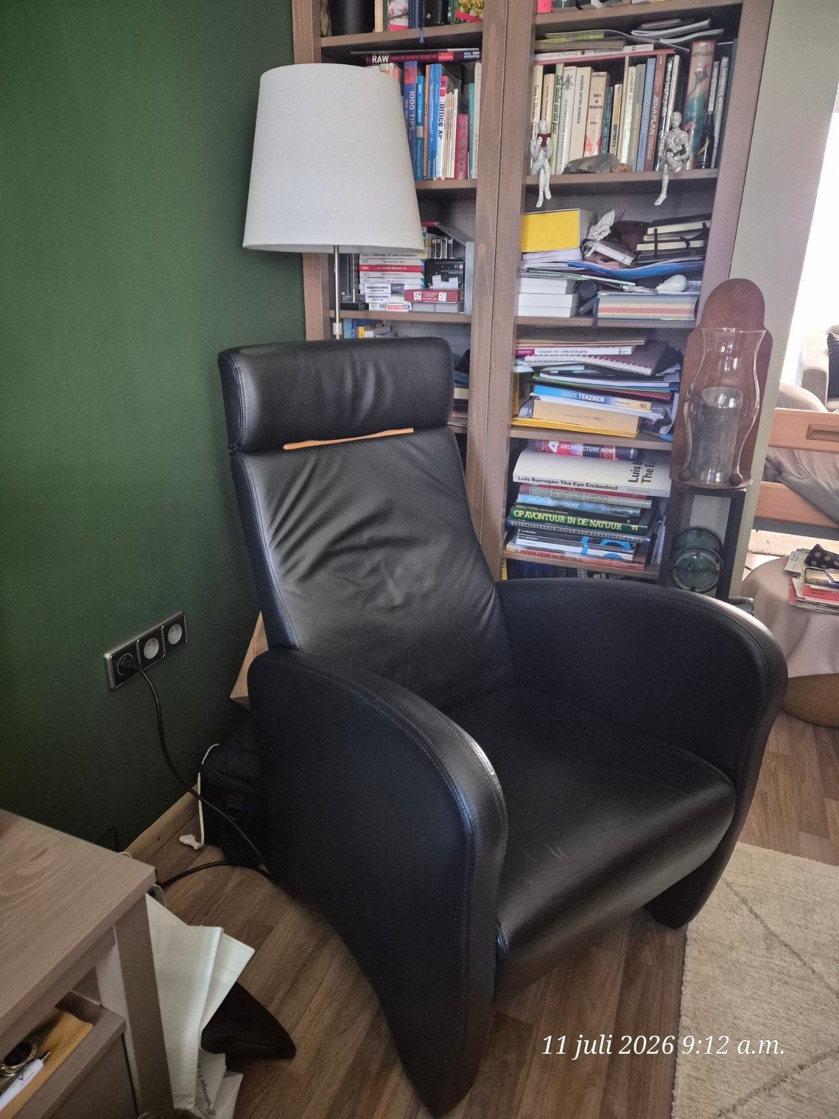 "Senioren"  fauteuil., Ophalen, Zo goed als nieuw, Leer, Tijdloos