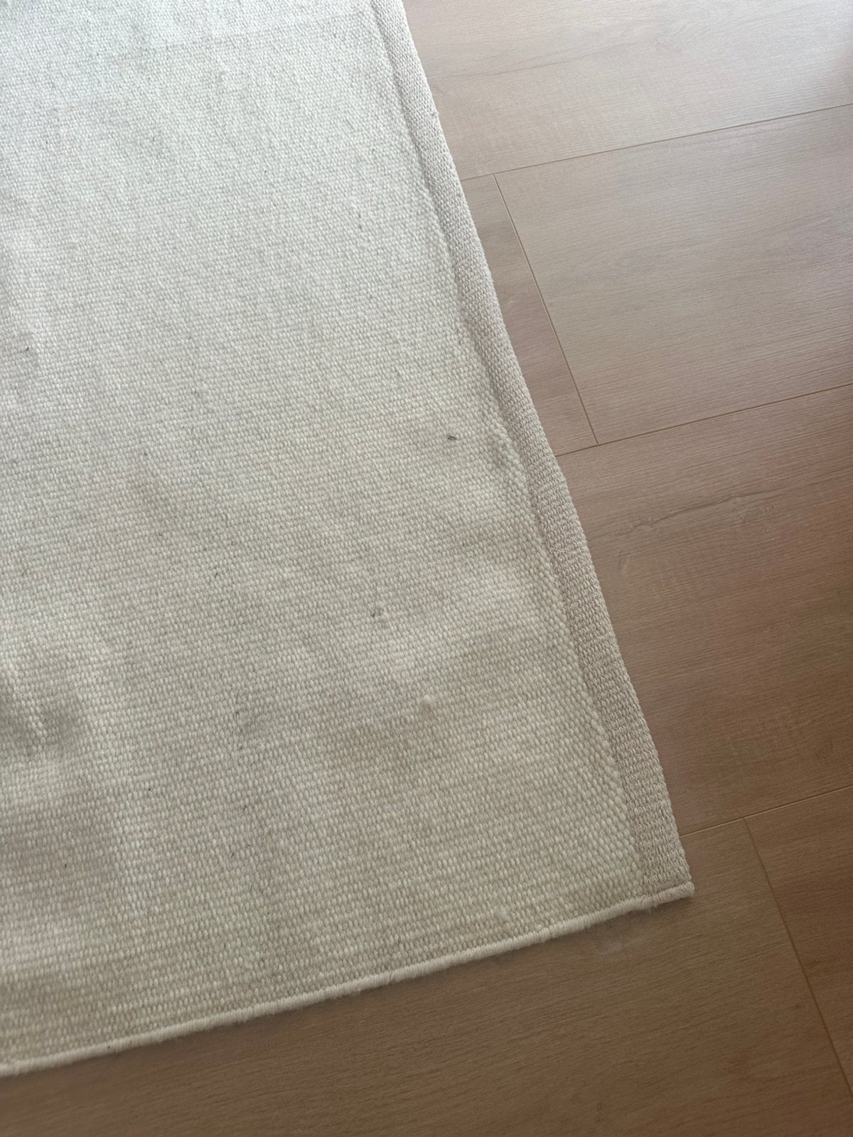 Wollen vloerkleed Ikea, Ophalen, Beige, 200 cm of meer, Zo goed als nieuw