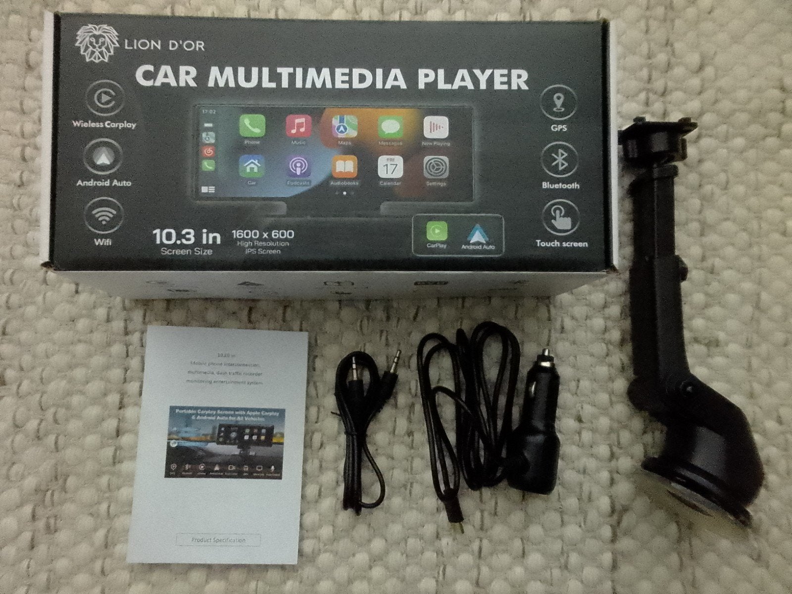 10.3 inch Android Auto en Carplay mediaplayer / navigatie., Auto diversen, Ophalen of Verzenden, Zo goed als nieuw