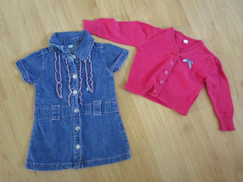 Spijkerjurkje + vestje maat 74, Zeeman, Meisje, Ophalen of Verzenden, Zo goed als nieuw