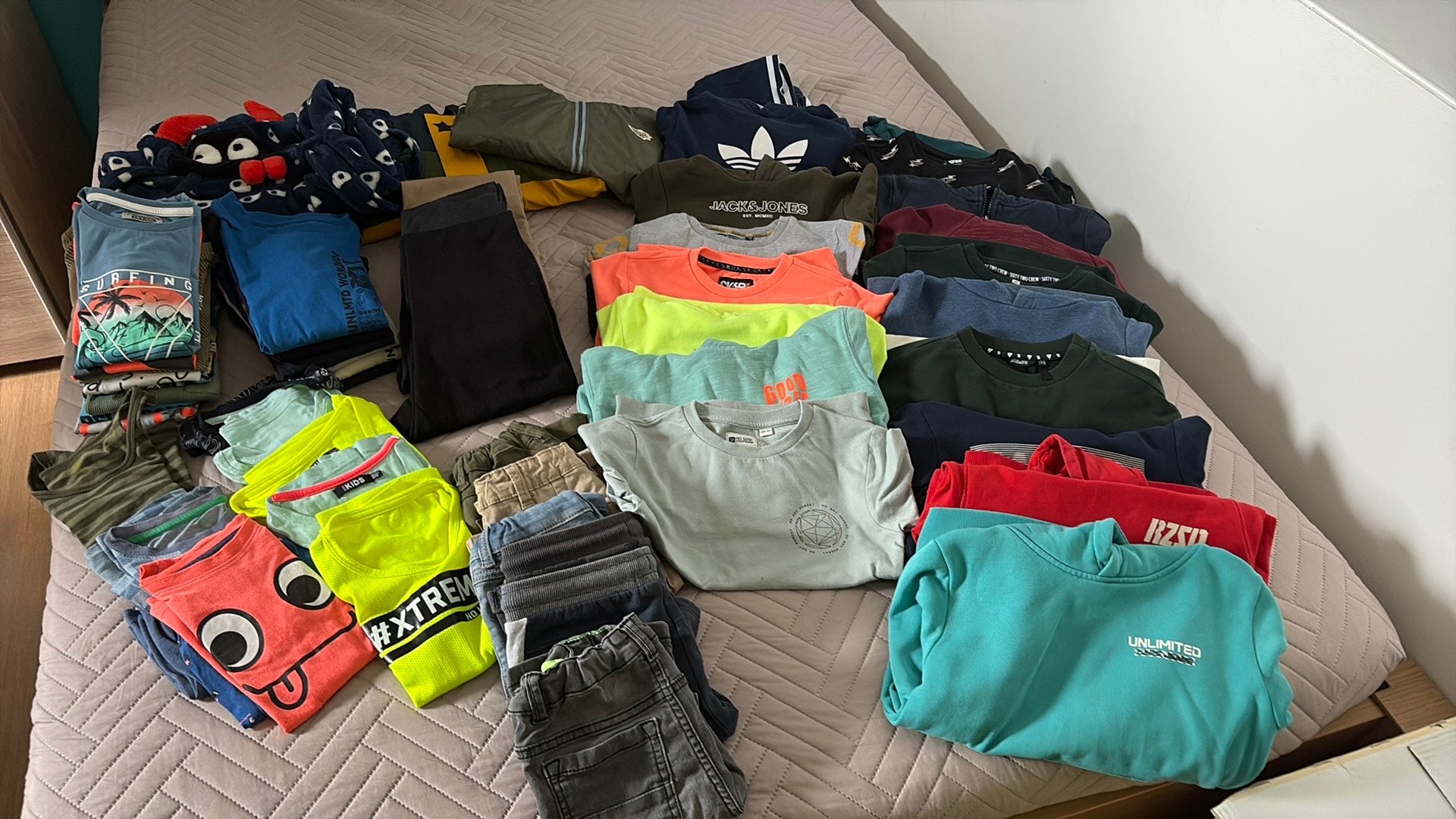 Kledingpakket maat 122/128 jongens, Ophalen, Gebruikt, Maat 128