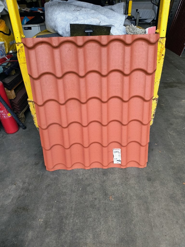 Innoline bitumen dakpanplaat zwart en rood +/- 80 x 94 cm, Ophalen, Nieuw, Overige materialen, Minder dan 20 mm