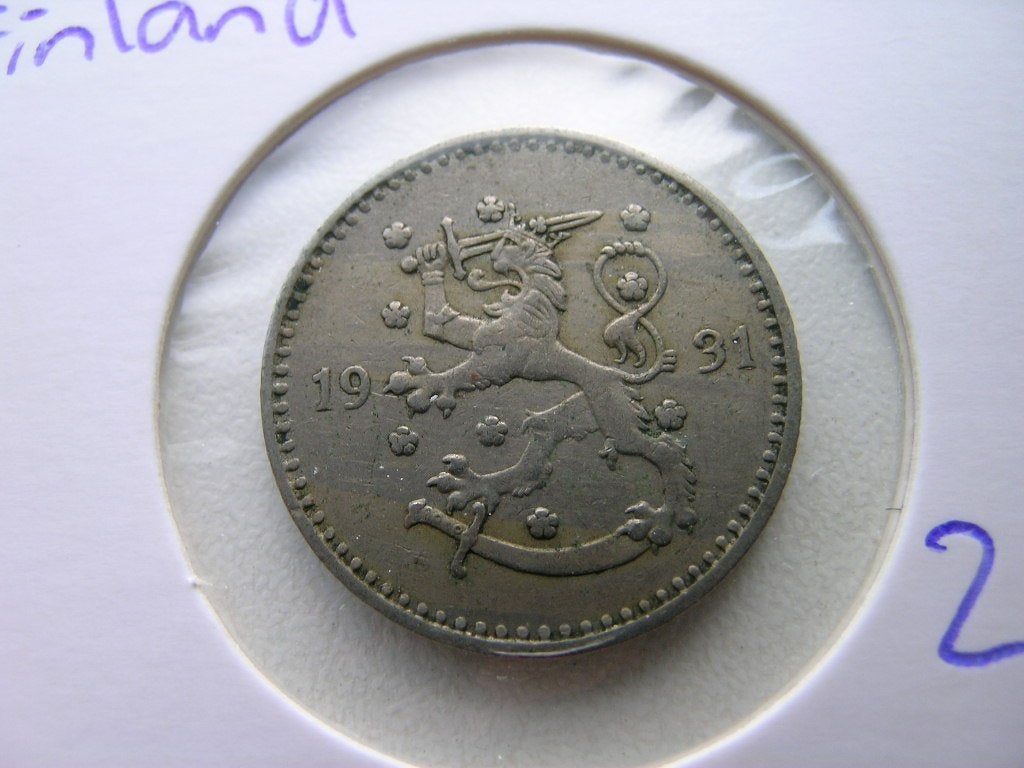 Markka 1931 Finland (nr 2), Ophalen of Verzenden, Overige landen, Losse munt
