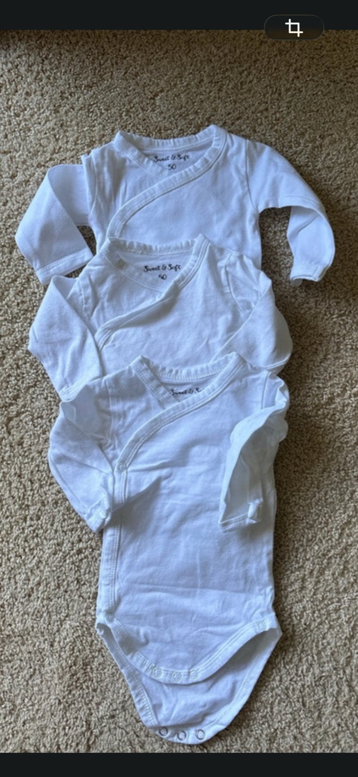 Rompers maat 50 - Sweet & Soft - 3 stuks, Ophalen of Verzenden, Gebruikt, Jongetje of Meisje, Nacht- of Onderkleding
