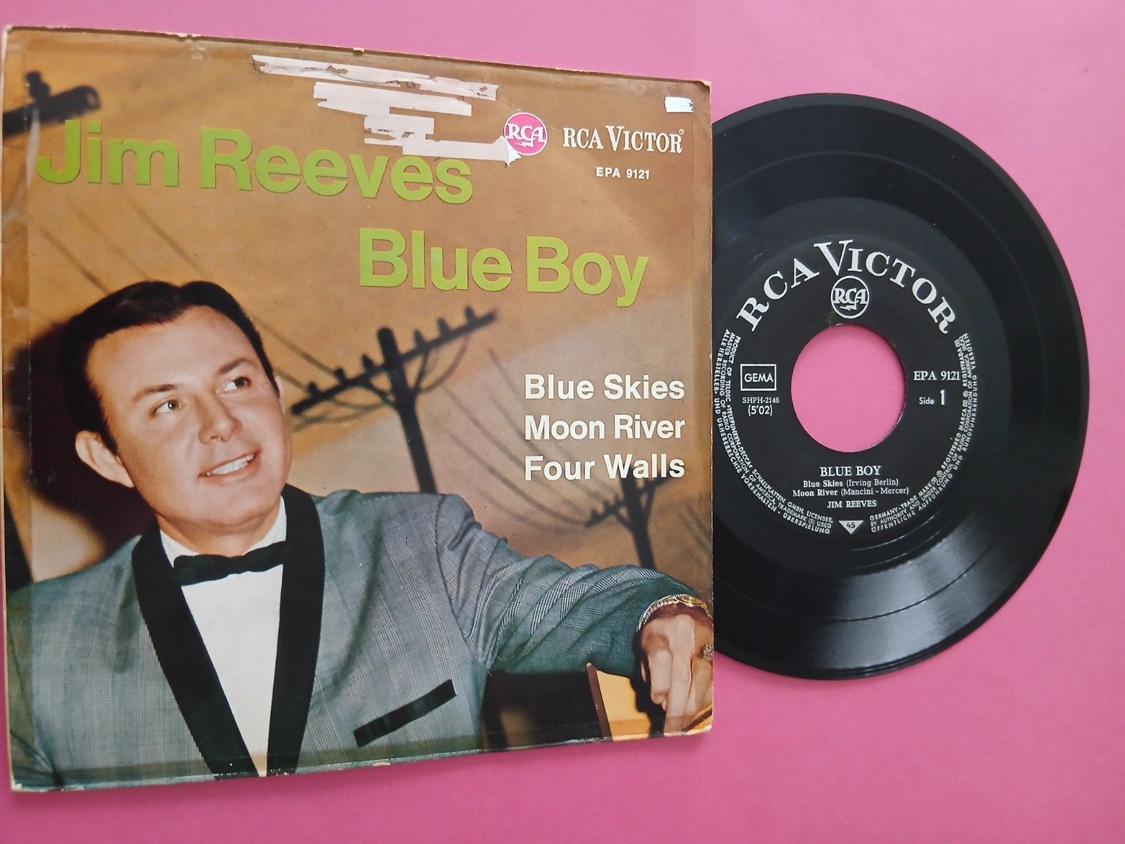 VINYL  EP  JIM REEVES    1964, Cd's en Dvd's, Vinyl Singles, EP, Ophalen of Verzenden, Zo goed als nieuw, EP