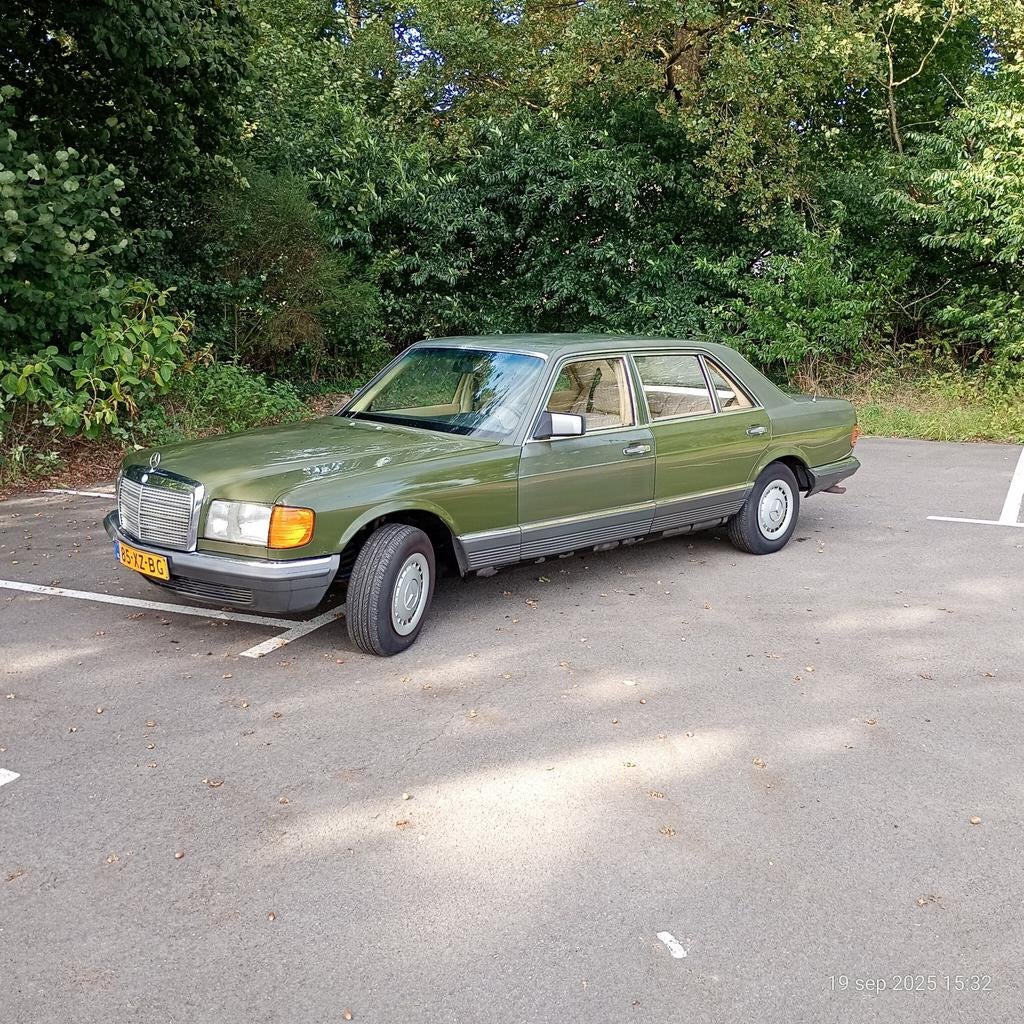 Mercedes-Benz S-Klasse 2.7 280 SEL AUT 1981 Groen nieuwe APK, Auto's, Automaat, Beige, 2717 cc, Particulier