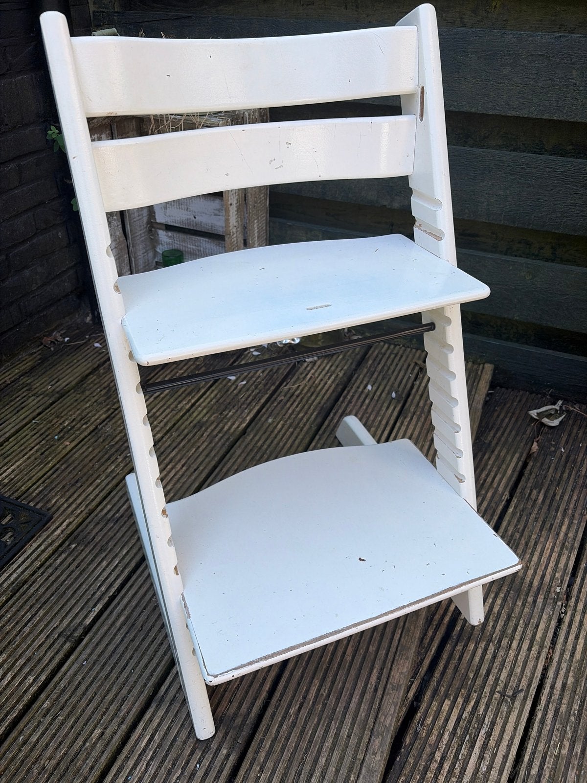 Stokke Tripp Trapp meegroeistoel wit, Kinderen en Baby's, Kinderstoelen, Ophalen, Gebruikt, Meegroeistoel, Aanschuifbaar
