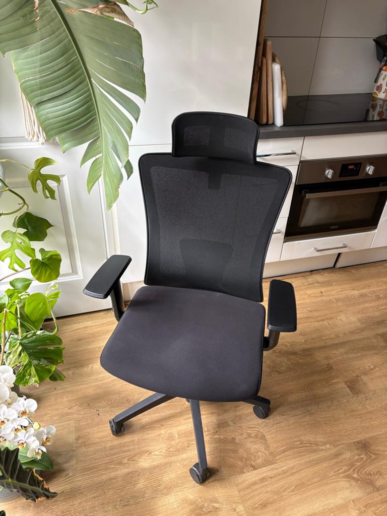 Ergonomische Bureaustoel Zwart, Huis en Inrichting, Bureaustoelen, Ophalen, Zwart, Zo goed als nieuw, Bureaustoel