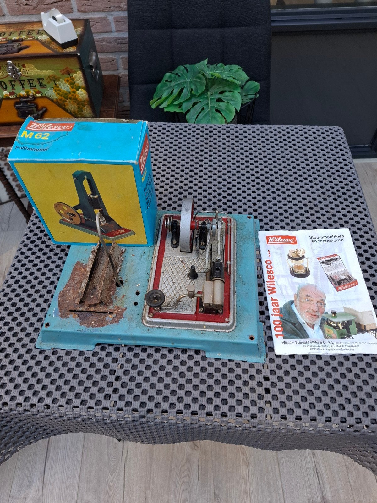 Wilesco Stoommachine met Fallhammer M62 - Vintage Speelgoed, Hobby en Vrije tijd, Modelbouw | Overige, Ophalen of Verzenden, Gebruikt