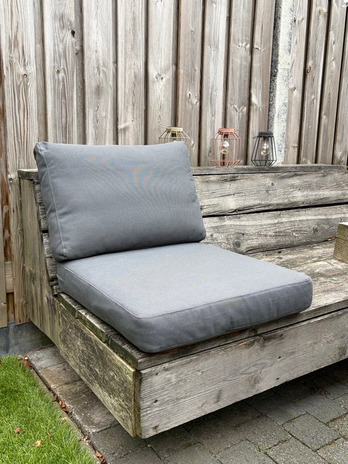 Loungebank kussen 6x rugleuning 5x zitkussen antraciet ikea, Ophalen, Zo goed als nieuw