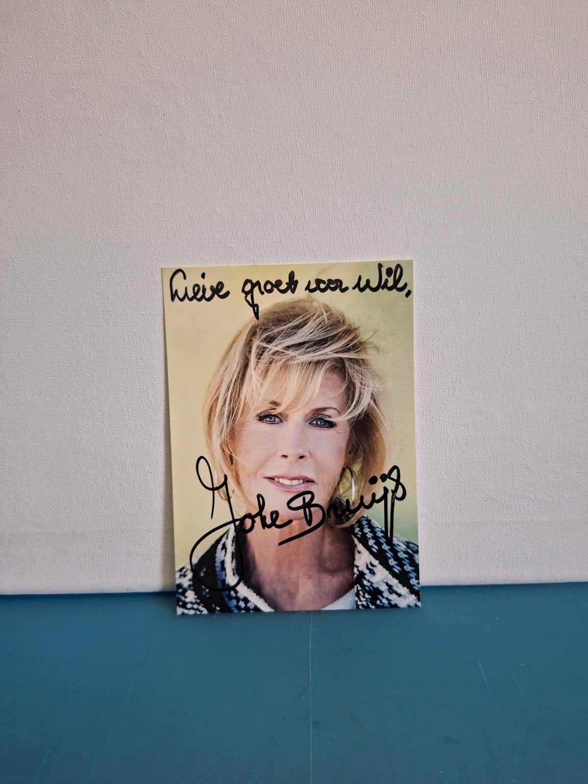 JOKE BRUIJS ACTRICE-ZANGERES 1952-2025, Verzenden, Zo goed als nieuw, Foto of Kaart, Gesigneerd