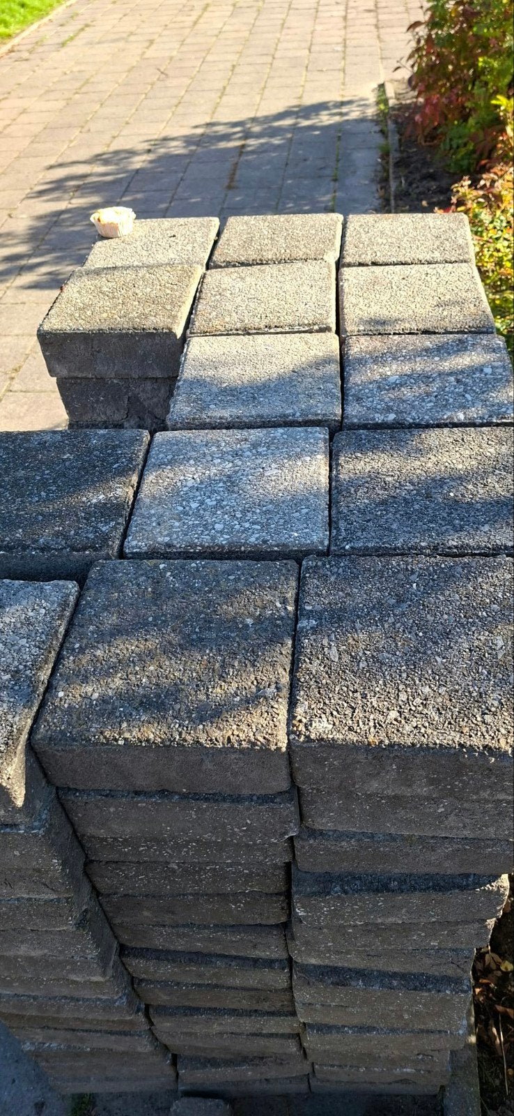 Tegels 21x21 cm genbruikt, Tuin en Terras, Ophalen, Gebruikt, 10 m² of meer, Beton