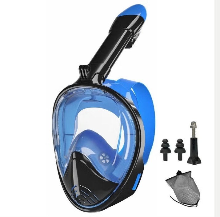 Full face duikmasker - breed panorama zicht en camera houder, Watersport en Boten, Ophalen of Verzenden, Nieuw, Snorkelmasker