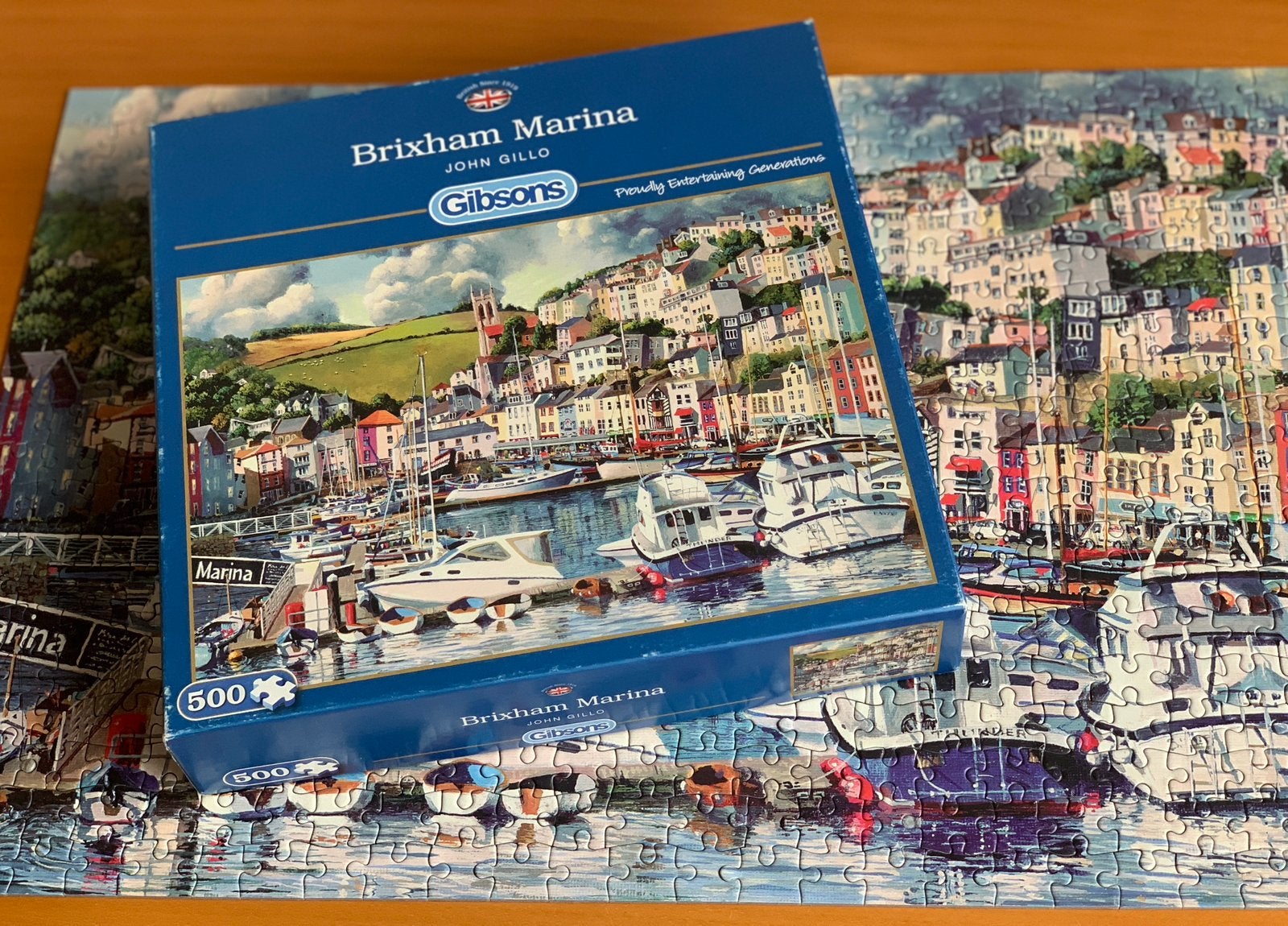 Gibsons puzzel 500 stukjes . Brixham Marina, Hobby en Vrije tijd, Denksport en Puzzels, Ophalen of Verzenden, 500 t/m 1500 stukjes