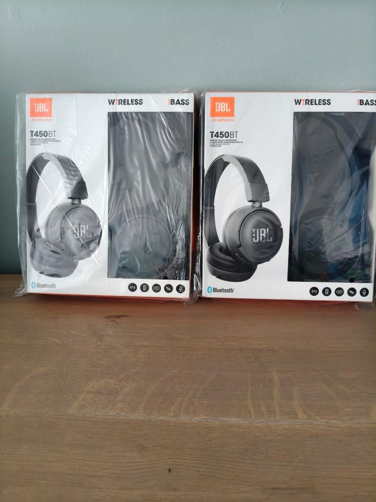 2x JBL draadloze koptelefoon T450BT, Overige merken, Nieuw, Draadloos, Op oor (supra aural)