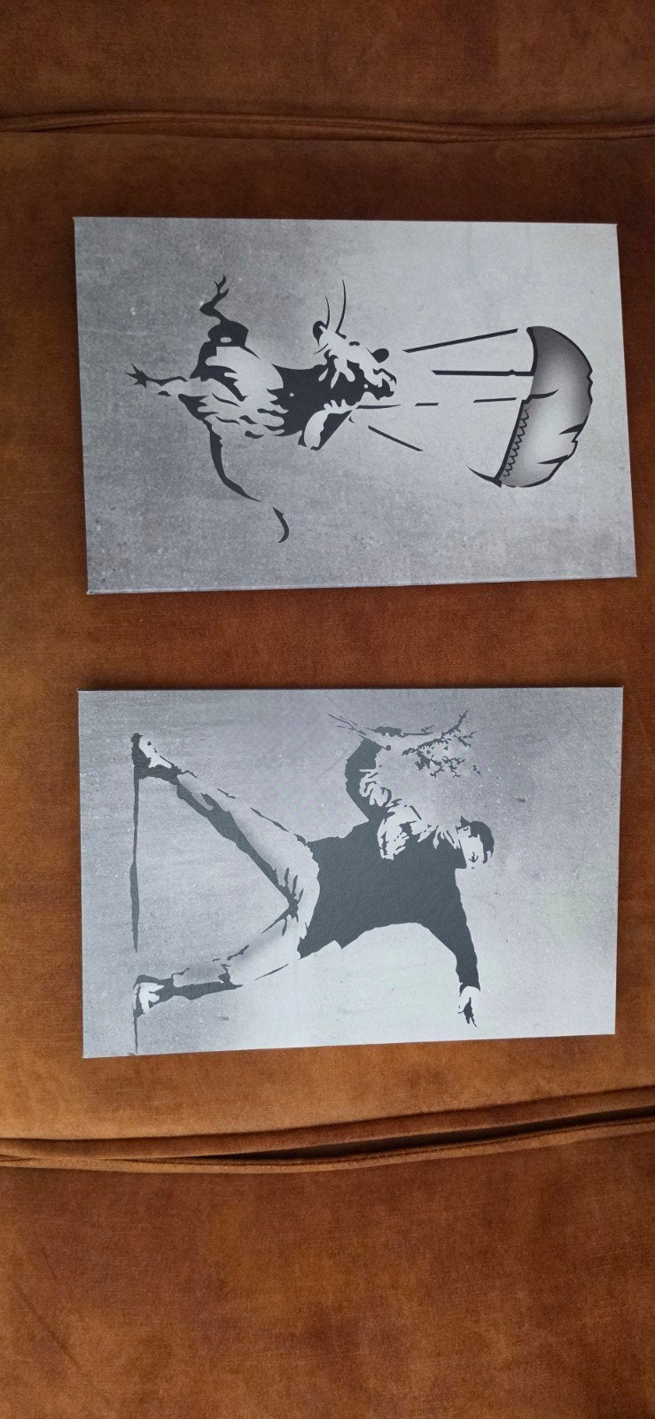 Banksy Canvas Prints - Set van 6, Minder dan 50 cm, Oorspronkelijke maker, Ophalen of Verzenden, 5 – 50