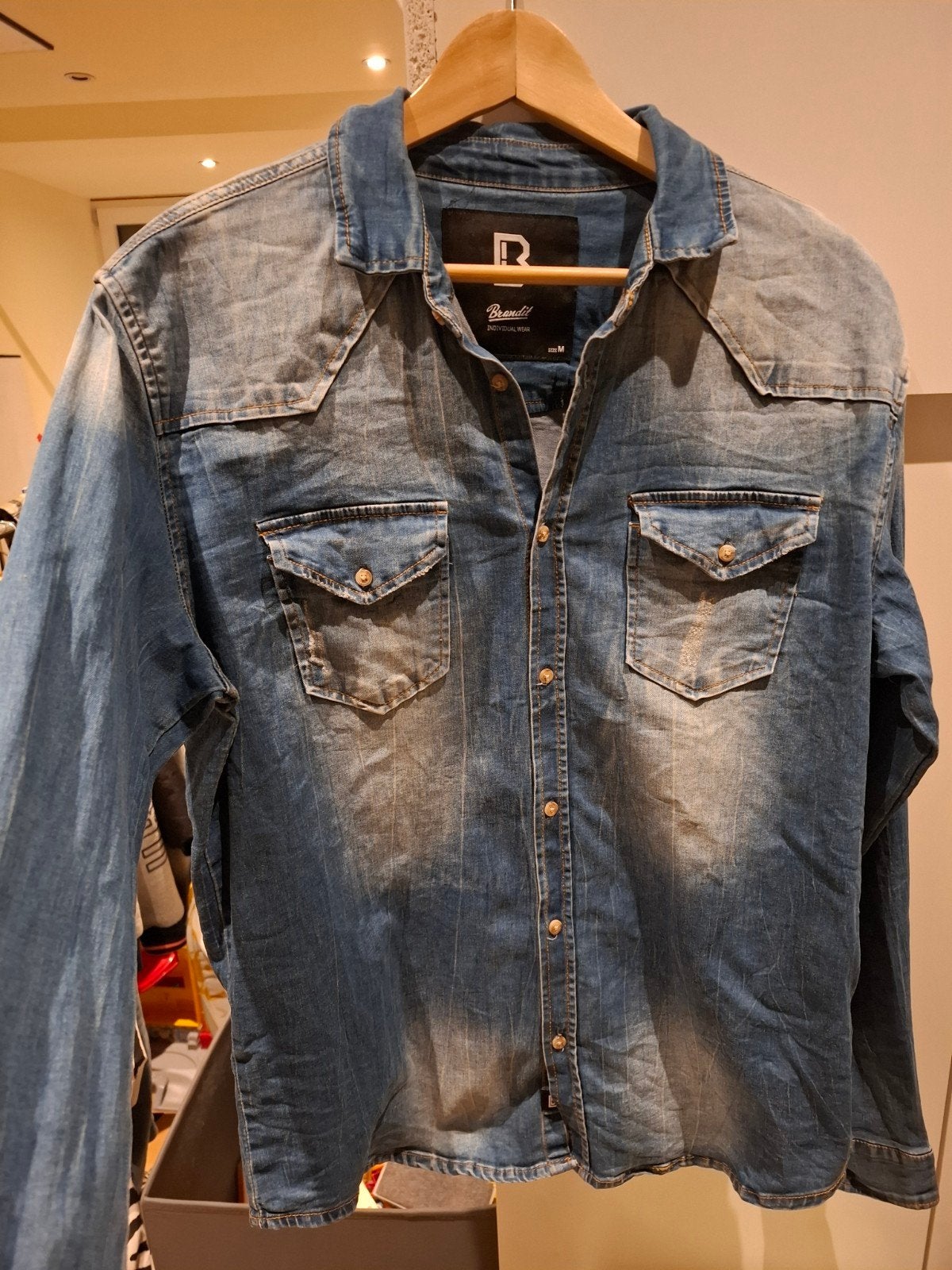 Spijkeroverhemd, Ophalen of Verzenden, Gedragen, Maat 48/50 (M), Blauw