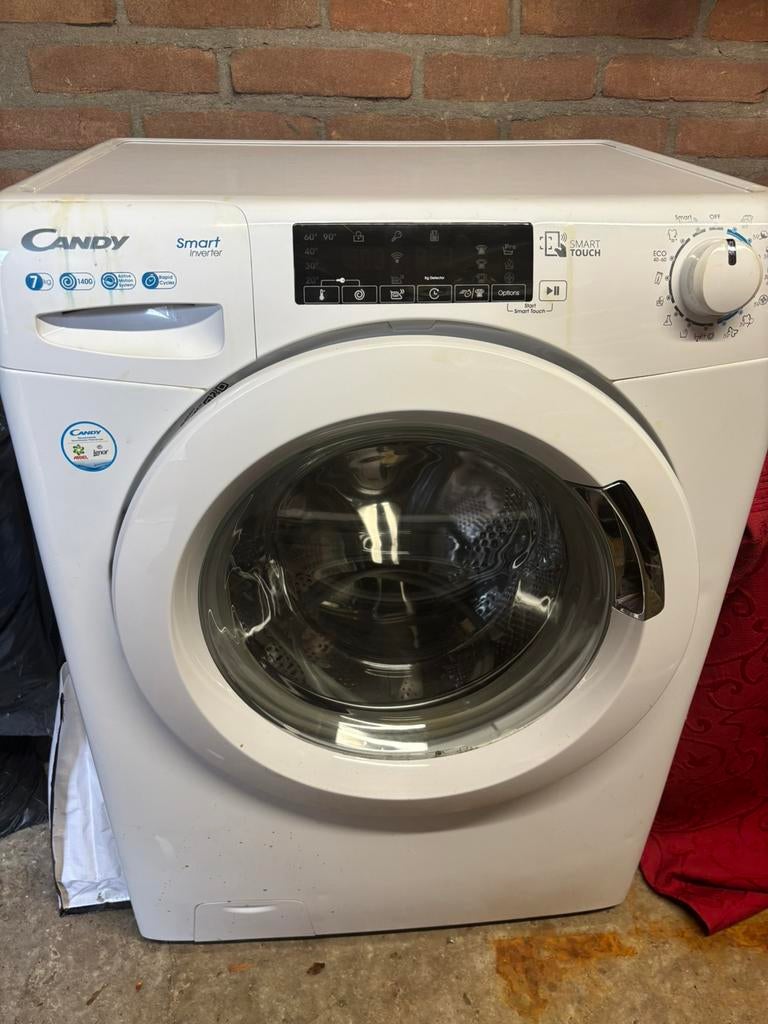 CANDY wasmachine 7 kilo!!!, Ophalen, Zo goed als nieuw, 1200 tot 1600 toeren, 85 tot 90 cm
