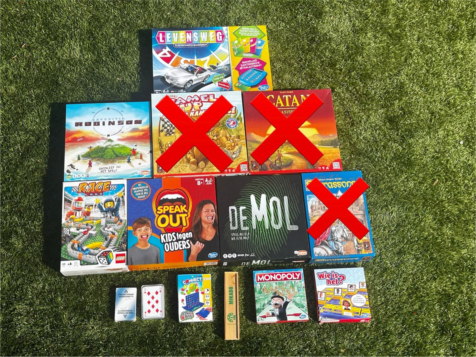 Gezelschapsspellen: Levensweg, Robinson, Race, Speak Out, De, Een of twee spelers, Ophalen, Gebruikt
