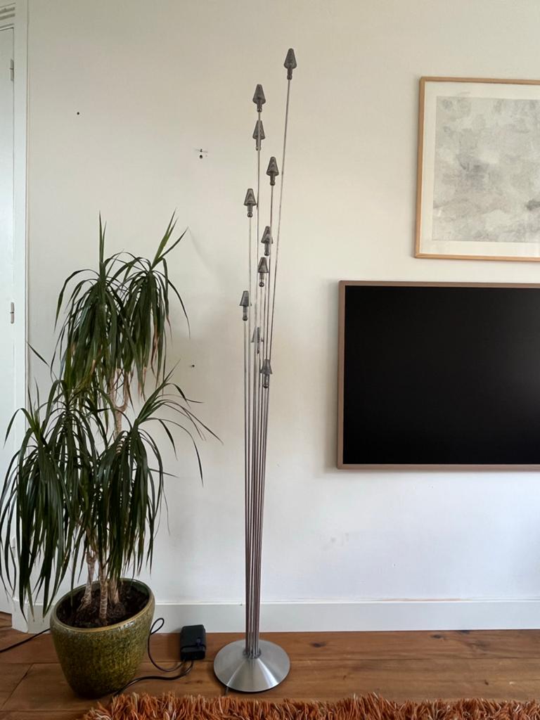 Harco Loor design vloerlamp jaren '80, 185 cm, dimbaar, Ophalen of Verzenden, Zo goed als nieuw, Metaal, 150 tot 200 cm