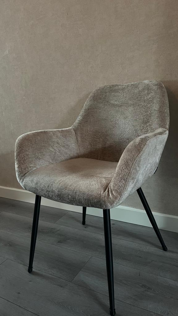 4x Beige Eettafelstoelen, Huis en Inrichting, Stoelen, Overige kleuren, Ophalen of Verzenden, Zo goed als nieuw, Vier