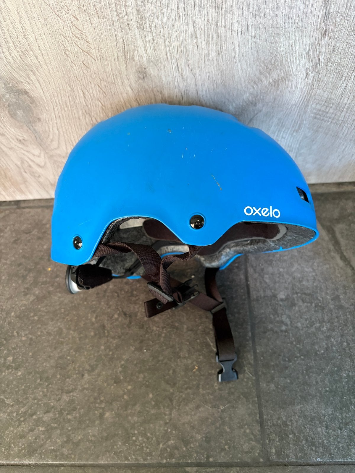 Oxelo MF500 Blauwe Helm Maat S (52-55 cm), Ophalen, Gebruikt, S, Jongen of Meisje