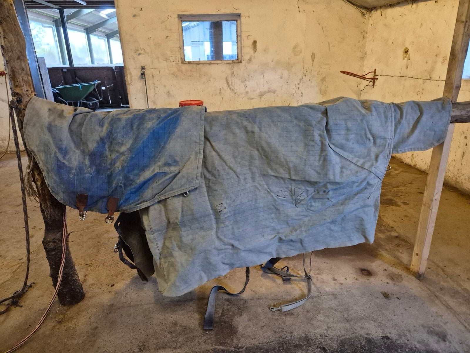 canvas hufterproof deken met hals, buiksingel & bilkoorden