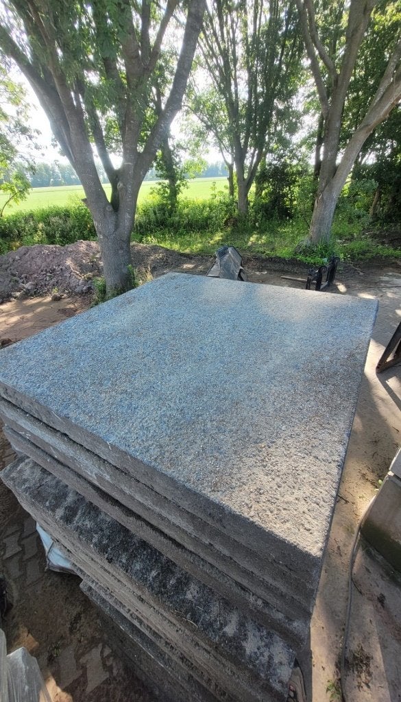 Betontegels / grijs, Tuin en Terras, Tegels en Klinkers, Gebruikt, Ophalen of Verzenden, 10 m² of meer, Beton