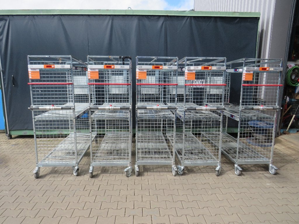 inther elektrisch aangedreven magazijnkar transportkar 5x, Ophalen, Gebruikt, Transportkar, 100 liter of meer