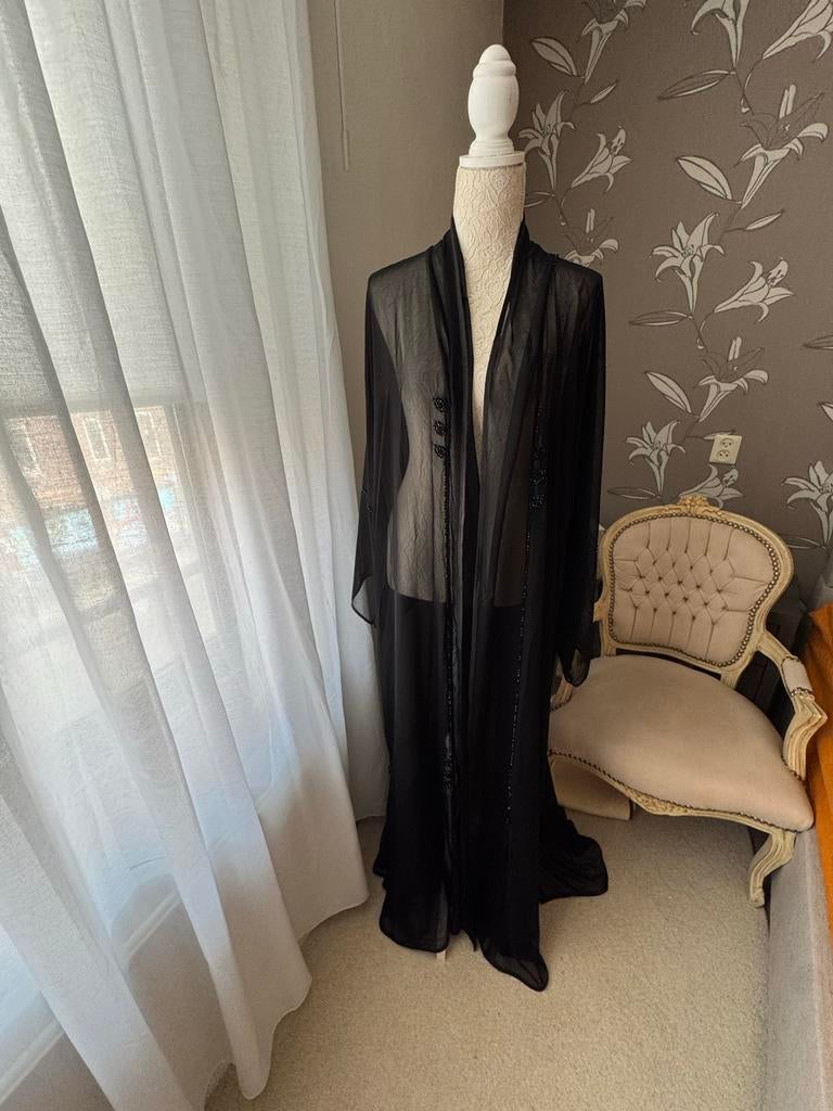 Elegante Zwarte Abaya met Kralen+ 2 jurken, Maat 38/40 (M), Zwart, Ophalen of Verzenden, Zo goed als nieuw