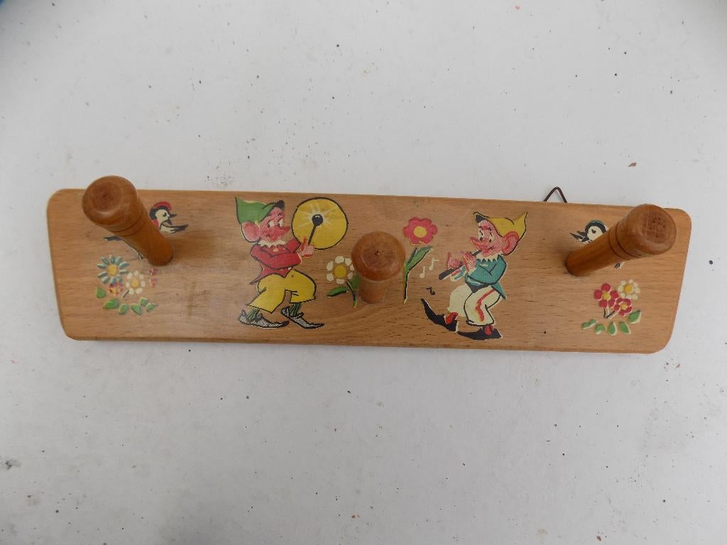 Kinder kabouter kapstok vintage retro kinderkamer jaren 60, Ophalen of Verzenden, Gebruikt, Overige typen