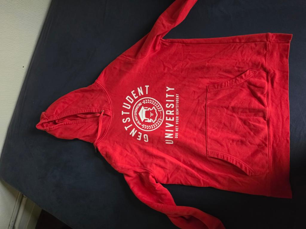 Gentstudent hoody rood - Maat XL, Maat 56/58 (XL), Ophalen of Verzenden, Gentstudent, Gedragen