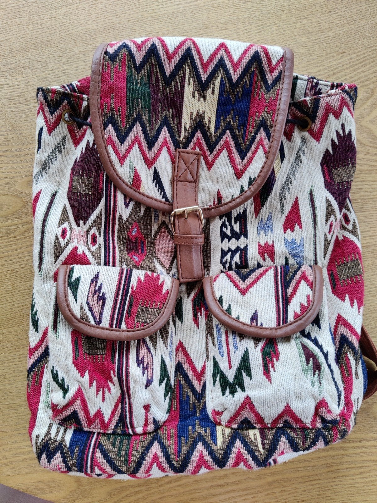 Bohemian rugzak met etnisch patroon, Overige merken, Gebruikt, 25 tot 40 cm, Ophalen of Verzenden