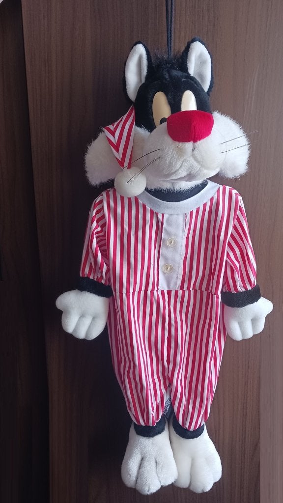 Looney Tunes Sylvester Cat in nachtkleding, Ophalen of Verzenden, Zo goed als nieuw, Tv, Gebruiksvoorwerp